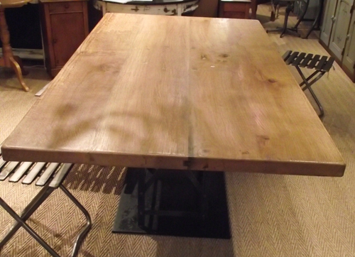 FRENCH UPCYCLED DINING TABLE - SOLID OAK